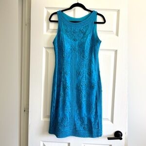 Sue Wong Blue  Knee High Dress